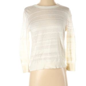 Theory Ivory Striped Sweater